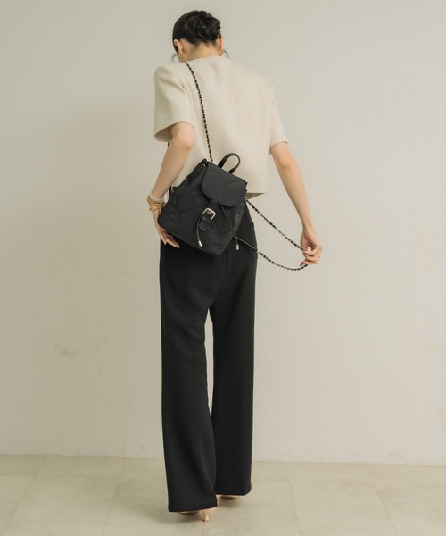 ason ブラックキルティングリュック ason キルティングリュック 黒 - メルカリ