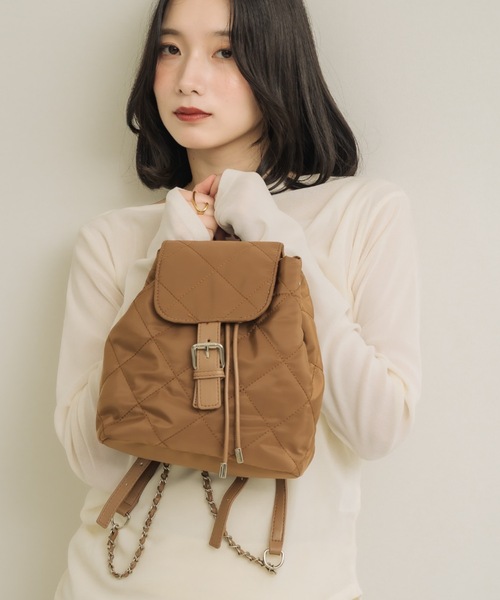 NEUNA（ヌナ）の「キルティングリュック（バックパック/リュック・レディース・ブラック/ブラウン・FREE）」の8枚目の写真