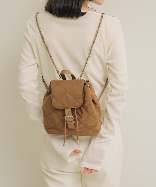 NEUNA（ヌナ）の「キルティングリュック（バックパック/リュック・レディース・ブラック/ブラウン・FREE）」の20枚目の写真