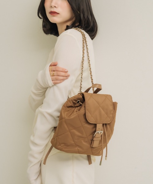 NEUNA（ヌナ）の「キルティングリュック（バックパック/リュック・レディース・ブラック/ブラウン・FREE）」の6枚目の写真