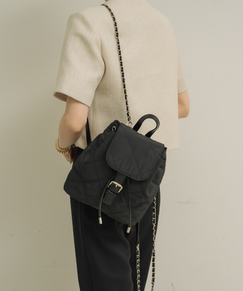 NEUNA（ヌナ）の「キルティングリュック（バックパック/リュック・レディース・ブラック/ブラウン・FREE）」の3枚目の写真