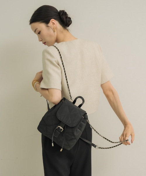 NEUNA（ヌナ）の「キルティングリュック（バックパック/リュック・レディース・ブラック/ブラウン・FREE）」の4枚目の写真