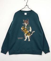 【GROOVY STORE】アメカジスウェットクルーワイドシルエット裏起毛