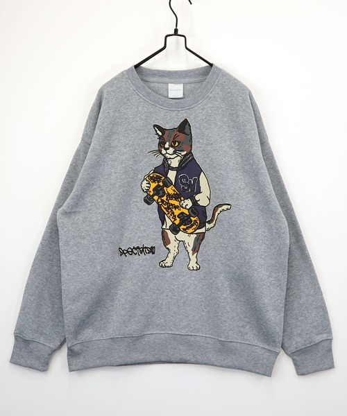 Burner（バーナー）の「【GROOVY STORE】アメカジスウェットクルーワイドシルエット裏起毛（スウェット・メンズ・ホワイト×グレー/杢グレー/ブラック/スモーキーグリーン系/スミクロ/グリーン系その他/ネイビー系1/ホワイト/ライトブラック/ホワイト系その他3/ホワイト系その他/ブラウン/ブラック系その他2/スモークピンク/ブラック系その他3/ネイビー系/ホワイト系その他2/ブラック系その他/ダークグリーン/霜降りグレー/ブラック系その他4/グレー系/ホワイト系その他4/ダークグリーン系2/ブラック系その他5/ネイビー系2/ブラック系その他7/ホワイト系その他5/ホワイト系その他6/グレー系2/ネイビー系3/ブラック系その他6・LL/M/L）」の21枚目の写真