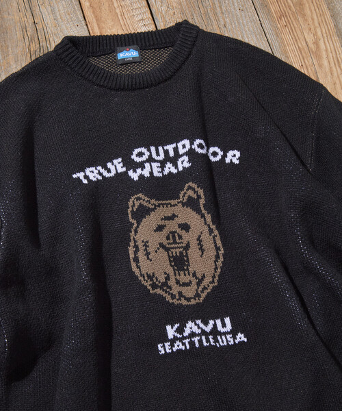 FREAK'S STORE(フリークスストア)の「限定展開 KAVU/カブー リラックスフィット アニマルフェイス ジャガード クルーネック ニット(ニット/セーター・メンズ・ネイビー/ブラウン/レッド/ブラック・SMALL/MEDIUM/LARGE)」の21枚目の写真