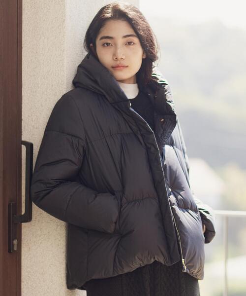 grove(グローブ)の「【名品アウター/800FP・多機能】つつまれダウンショート(ダウンジャケット/コート・レディース・ブラック/ナチュラル/アイボリー・03/02/04/05/01)」の12枚目の写真