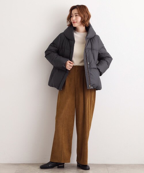 grove(グローブ)の「【名品アウター/800FP・多機能】つつまれダウンショート(ダウンジャケット/コート・レディース・ブラック/ナチュラル/アイボリー・03/02/04/05/01)」の15枚目の写真