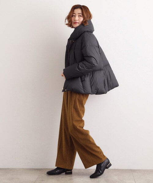 grove(グローブ)の「【名品アウター/800FP・多機能】つつまれダウンショート(ダウンジャケット/コート・レディース・ブラック/ナチュラル/アイボリー・03/02/04/05/01)」の16枚目の写真