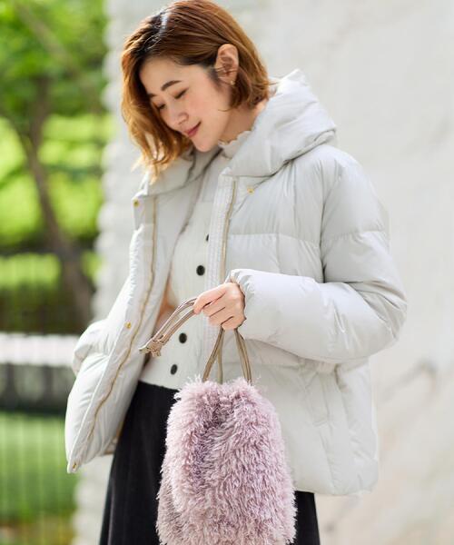 grove(グローブ)の「【名品アウター/800FP・多機能】つつまれダウンショート(ダウンジャケット/コート・レディース・ブラック/ナチュラル/アイボリー・03/02/04/05/01)」の19枚目の写真