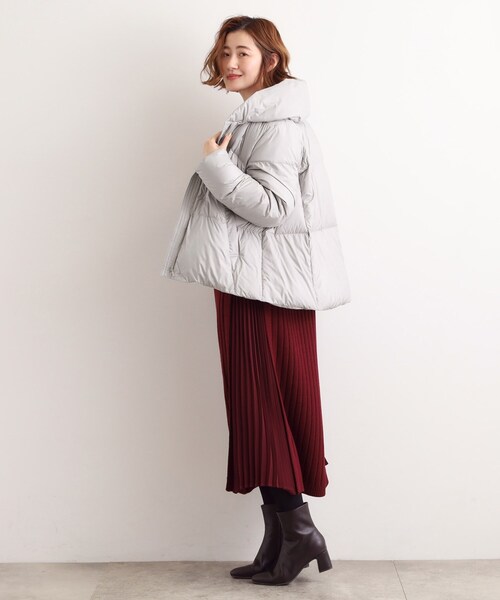 名品アウター／800FP・多機能】つつまれダウンショート（ダウン