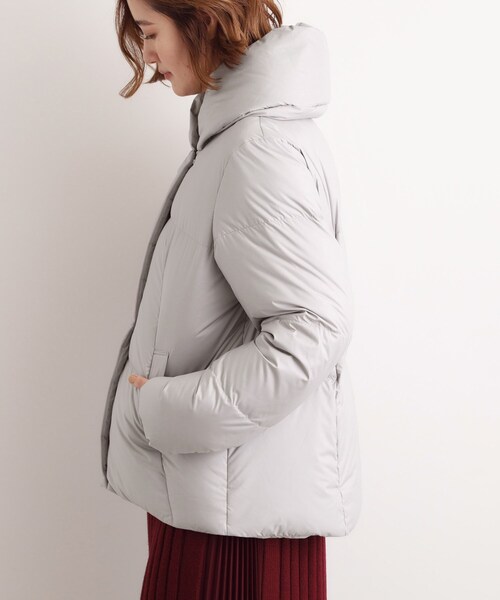 grove(グローブ)の「【名品アウター/800FP・多機能】つつまれダウンショート(ダウンジャケット/コート・レディース・ブラック/ナチュラル/アイボリー・03/02/04/05/01)」の4枚目の写真