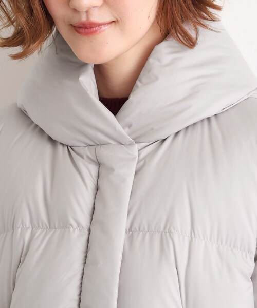 grove(グローブ)の「【名品アウター/800FP・多機能】つつまれダウンショート(ダウンジャケット/コート・レディース・ブラック/ナチュラル/アイボリー・03/02/04/05/01)」の6枚目の写真