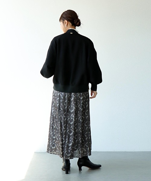 Jines（ジネス）の「スラブツィードブルゾン【セットアップ可】（ブルゾン・レディース・ブラック/ベージュ・38）」の10枚目の写真