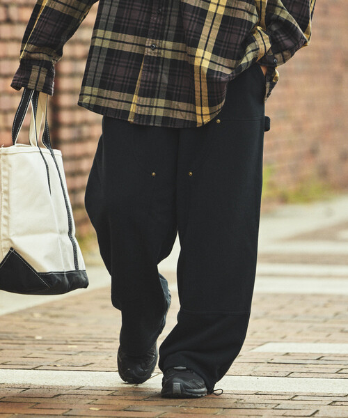 FREAK'S STORE(フリークスストア)の「ワイドシルエット ダブルニー スウェットパンツ(スウェットパンツ・メンズ・ブラック/ライトグレー/チャコールグレー・MEDIUM/LARGE)」の13枚目の写真