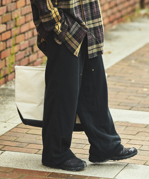 FREAK'S STORE(フリークスストア)の「ワイドシルエット ダブルニー スウェットパンツ(スウェットパンツ・メンズ・ブラック/ライトグレー/チャコールグレー・MEDIUM/LARGE)」の15枚目の写真