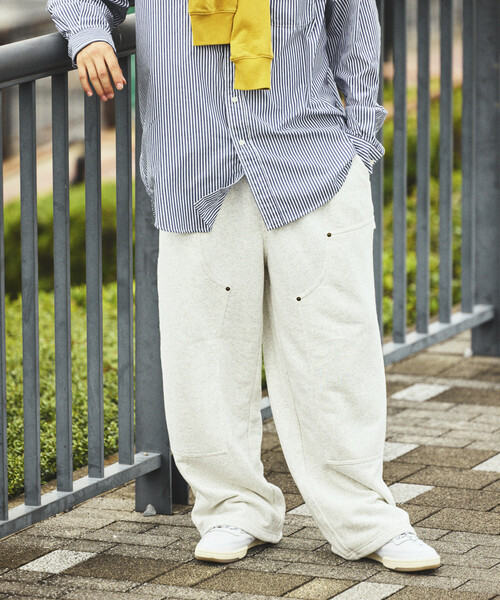 FREAK'S STORE(フリークスストア)の「ワイドシルエット ダブルニー スウェットパンツ(スウェットパンツ・メンズ・ブラック/ライトグレー/チャコールグレー・MEDIUM/LARGE)」の20枚目の写真