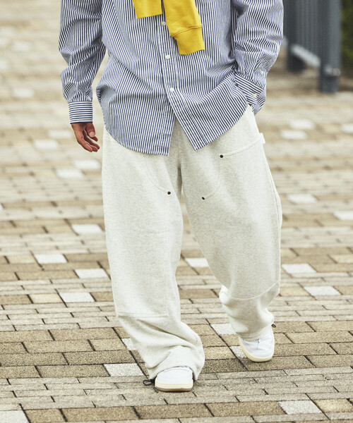 FREAK'S STORE(フリークスストア)の「ワイドシルエット ダブルニー スウェットパンツ(スウェットパンツ・メンズ・ブラック/ライトグレー/チャコールグレー・MEDIUM/LARGE)」の21枚目の写真