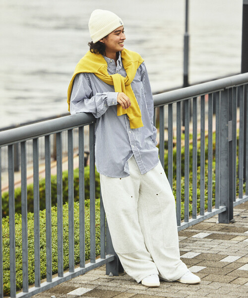 FREAK'S STORE(フリークスストア)の「ワイドシルエット ダブルニー スウェットパンツ(スウェットパンツ・メンズ・ブラック/ライトグレー/チャコールグレー・MEDIUM/LARGE)」の22枚目の写真