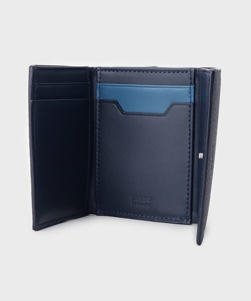 TAKEO KIKUCHI(タケオキクチ)の「ソフトシュリンクレザー三つ折り財布(財布・メンズ・ブルー系その他/ブラック/ダークオレンジ/ダークグリーン・00)」の14枚目の写真