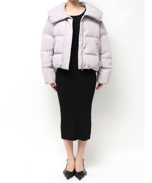 RESEXXY（リゼクシー）の「リボンデザインダウンジャケット（ダウンジャケット/コート・レディース・ブラック/ホワイト/パープル・FREE）」の8枚目の写真