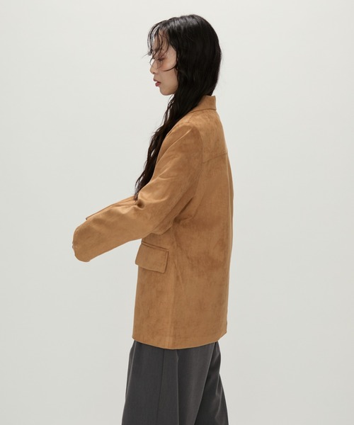 NUJOH(ヌゾ)の「Suede Touch Tailored Jacket / スエードタッチ テーラードジャケット(テーラードジャケット・レディース・ブラウン/キャメル/ブラック・FREE)」の17枚目の写真