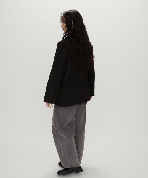 NUJOH(ヌゾ)の「Suede Touch Tailored Jacket / スエードタッチ テーラードジャケット(テーラードジャケット・レディース・ブラウン/キャメル/ブラック・FREE)」の11枚目の写真