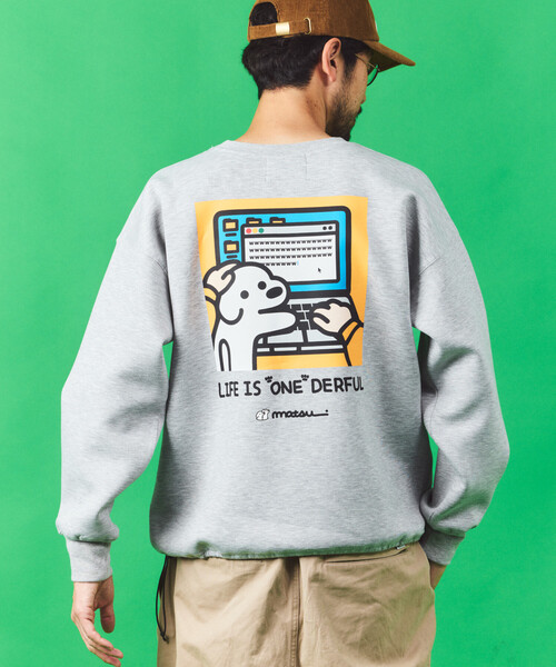 FREAK'S STORE（フリークスストア）の「matsui×FREAK'S STORE/マツイ×フリークスストア matsui×FREAK'S STORE/マツイ×フリークスストア 別注 ｢WARNING」ドローコード バックプリント クルーネックスウェット（スウェット・メンズ・チャコールグレー/グレー/ホワイト・LARGE/MEDIUM/SMALL）」の3枚目の写真