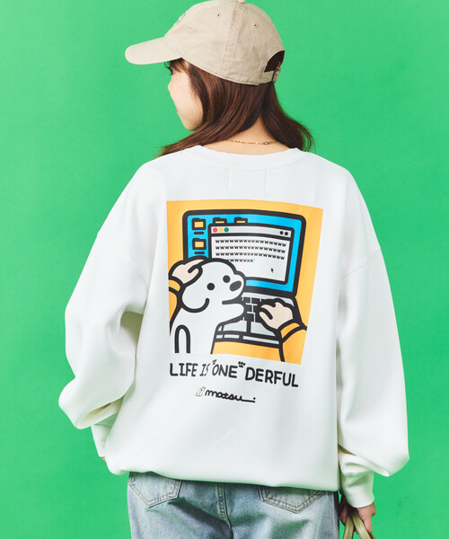 FREAK'S STORE（フリークスストア）の「matsui×FREAK'S STORE/マツイ×フリークスストア matsui×FREAK'S STORE/マツイ×フリークスストア 別注 ｢WARNING」ドローコード バックプリント クルーネックスウェット（スウェット・メンズ・チャコールグレー/グレー/ホワイト・LARGE/MEDIUM/SMALL）」の5枚目の写真