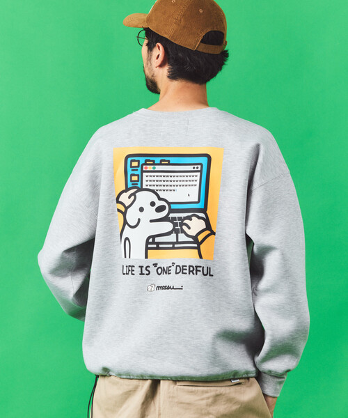 FREAK'S STORE（フリークスストア）の「matsui×FREAK'S STORE/マツイ×フリークスストア matsui×FREAK'S STORE/マツイ×フリークスストア 別注 ｢WARNING」ドローコード バックプリント クルーネックスウェット（スウェット・メンズ・チャコールグレー/グレー/ホワイト・LARGE/MEDIUM/SMALL）」の10枚目の写真