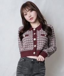 LIPSERVICE（リップサービス）の「2wayカラーツイードニットカーディガン（カーディガン/ボレロ）」