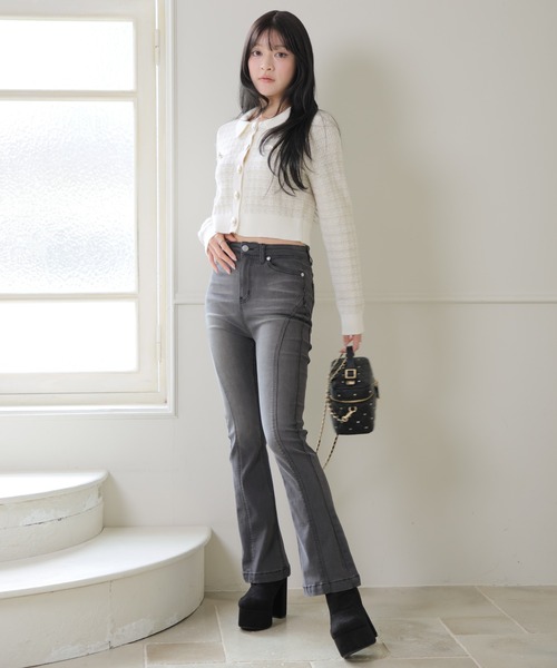 LIPSERVICE（リップサービス）の「2wayカラーツイードニットカーディガン（カーディガン/ボレロ・レディース・ブラック/ボルドー/アイボリー・FREE）」の22枚目の写真