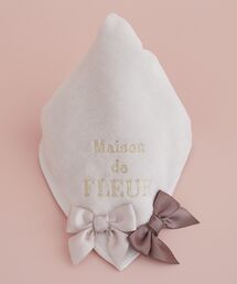 Maison de FLEUR(メゾンドフルール)のバイカラーリボンタオルハンカチ(ハンカチ/ハンドタオル)