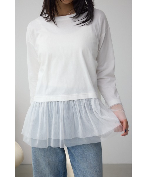 セール】アソートレイヤードペプラムトップス（Tシャツ/カットソー