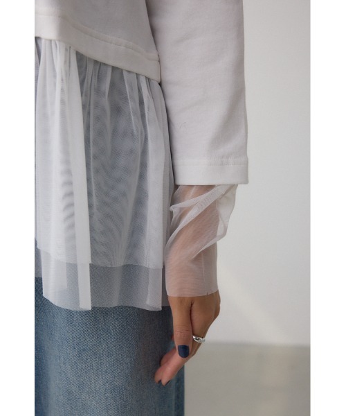 AZUL by moussy(アズールバイマウジー)の「アソートレイヤードペプラムトップス(Tシャツ/カットソー・レディース・ブラック/ホワイト・FREE)」の11枚目の写真