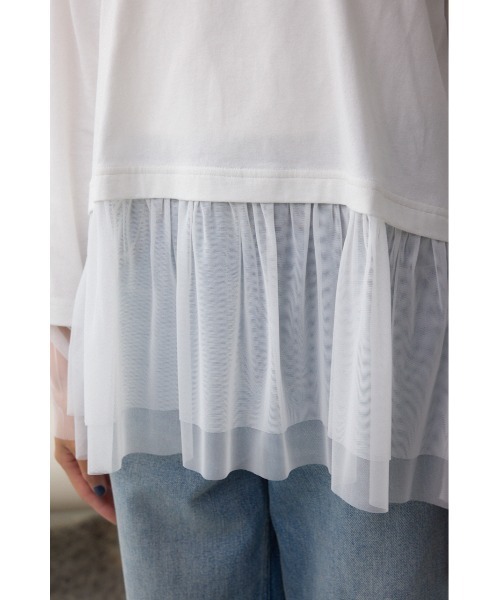 AZUL by moussy(アズールバイマウジー)の「アソートレイヤードペプラムトップス(Tシャツ/カットソー・レディース・ブラック/ホワイト・FREE)」の12枚目の写真