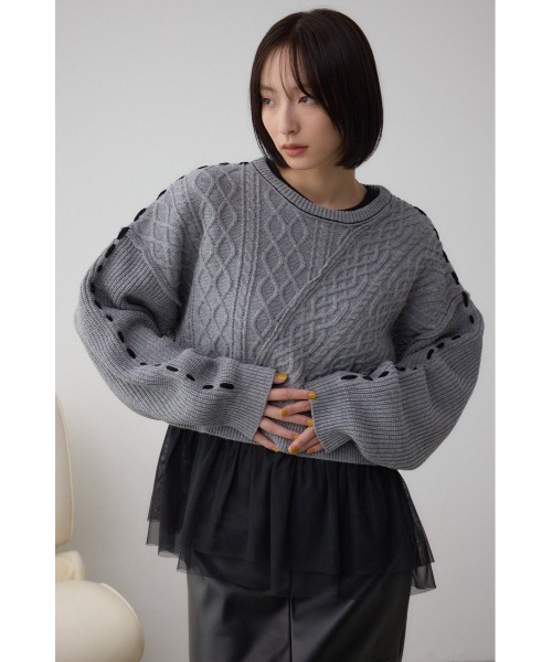 セール】アソートレイヤードペプラムトップス（Tシャツ/カットソー