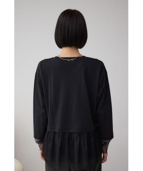 AZUL by moussy(アズールバイマウジー)の「アソートレイヤードペプラムトップス(Tシャツ/カットソー・レディース・ブラック/ホワイト・FREE)」の18枚目の写真