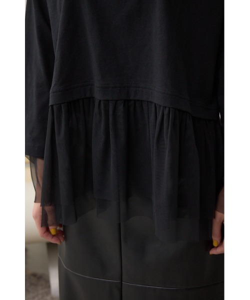AZUL by moussy(アズールバイマウジー)の「アソートレイヤードペプラムトップス(Tシャツ/カットソー・レディース・ブラック/ホワイト・FREE)」の22枚目の写真
