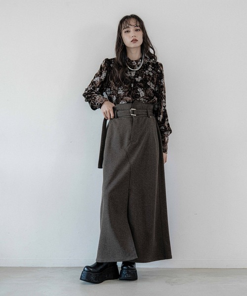 HARE（ハレ）の「ミニヘリンボーンナロースカート(HARE)（スカート・レディース・グレー/ブラック・FREE）」の11枚目の写真