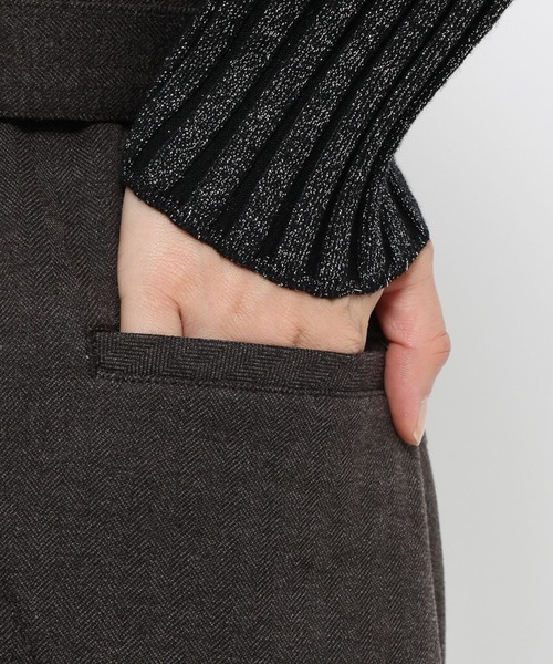 HARE（ハレ）の「ミニヘリンボーンナロースカート(HARE)（スカート・レディース・グレー/ブラック・FREE）」の5枚目の写真
