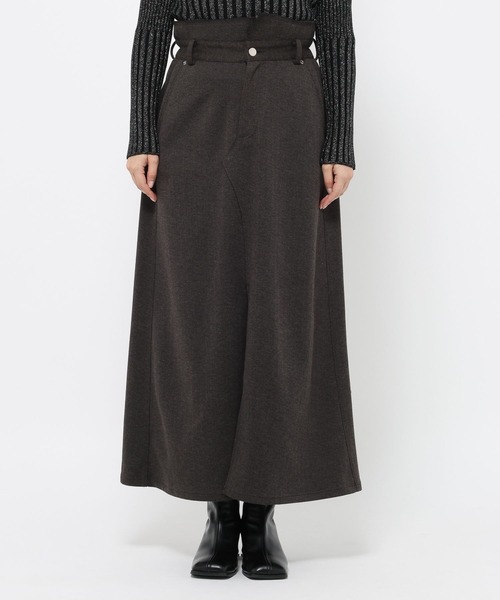 HARE（ハレ）の「ミニヘリンボーンナロースカート(HARE)（スカート・レディース・グレー/ブラック・FREE）」の4枚目の写真