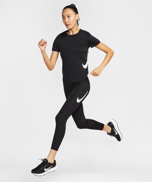 NIKE(ナイキ)の「ナイキ NIKE ナイキ テンポ SWSH HBR DF S/S トップ(Tシャツ/カットソー・レディース・ブラック・S/M/L/XL)」の7枚目の写真