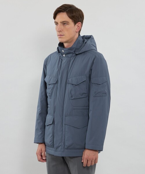 MACKINTOSH LONDON（マッキントッシュ ロンドン）の「【BERWICK】【HEAVENRY LIGHT CLOUD】ライトウェイトコーチジャケット（ブルゾン・メンズ・ブラック/ブルー・40/42/38）」の12枚目の写真