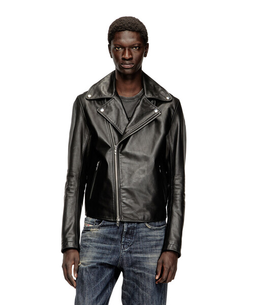 ジャケット・アウター diesel archive Eyelet rider's jacket メンズ ブラックダブルライダースジャケット L-EO-WRD（ライダース