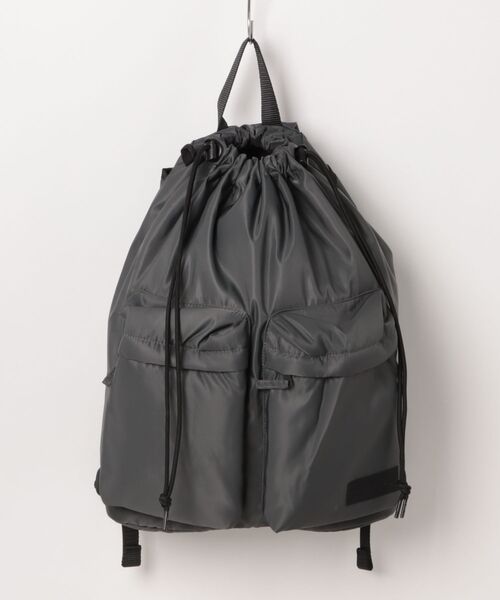 ADAM PATEK(アダムパテック)の「【RES】【ADAMPATEK】double pockets drawstring backpack(バックパック/リュック・レディース・グレー/ブラック・FREE)」の12枚目の写真