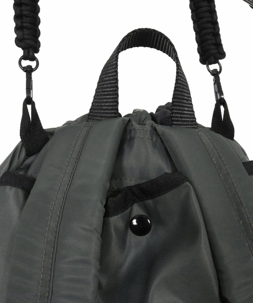 ADAM PATEK(アダムパテック)の「【RES】【ADAMPATEK】double pockets drawstring backpack(バックパック/リュック・レディース・グレー/ブラック・FREE)」の22枚目の写真