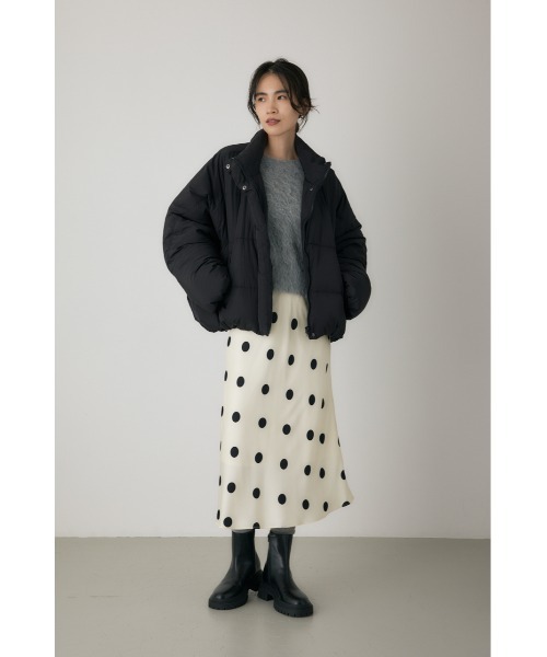 crie conforto(クリーコンフォルト)の「ドットプリントスカート ペチコート付き / ウエストゴム仕様 / 冬服(スカート・レディース・ブラック系その他/ホワイト系その他・MEDIUM/SMALL)」の10枚目の写真