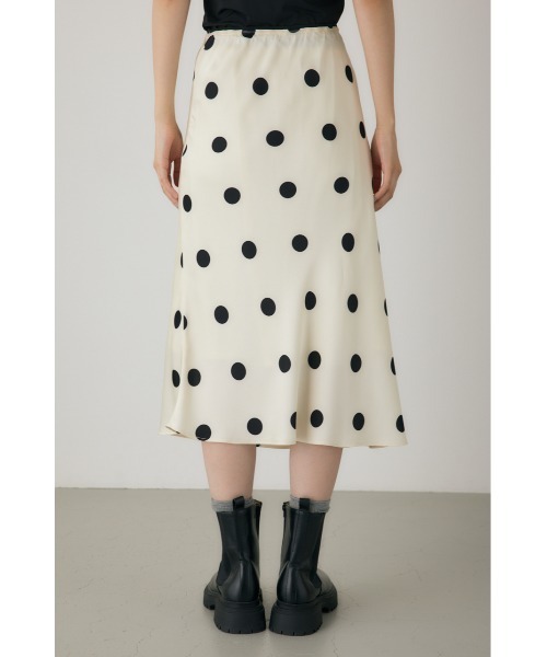 crie conforto(クリーコンフォルト)の「ドットプリントスカート ペチコート付き / ウエストゴム仕様 / 冬服(スカート・レディース・ブラック系その他/ホワイト系その他・MEDIUM/SMALL)」の3枚目の写真