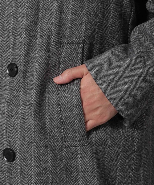LAKOLE（ラコレ）の「メルトンPコート / 611799（ピーコート・メンズ・ブラック/グレー・MEDIUM/LARGE）」の15枚目の写真