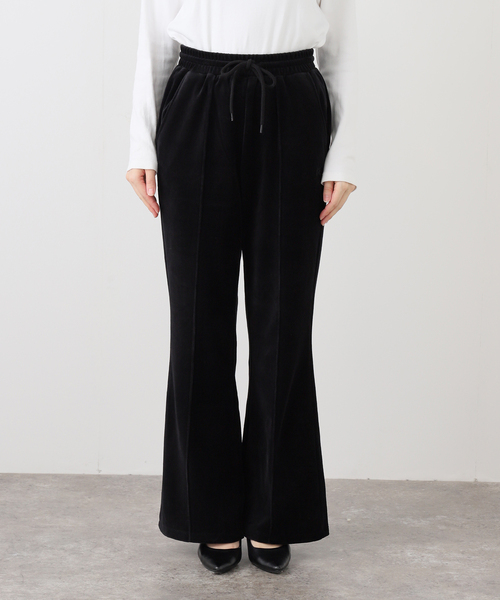 Russell Athletic（ラッセルアスレティック）の「RUSSEL ATHLETIC/ラッセルアスレチック SLOBE別注 ベロアパンツ（その他パンツ・レディース・ブラック/ブラウン・36/38）」の2枚目の写真